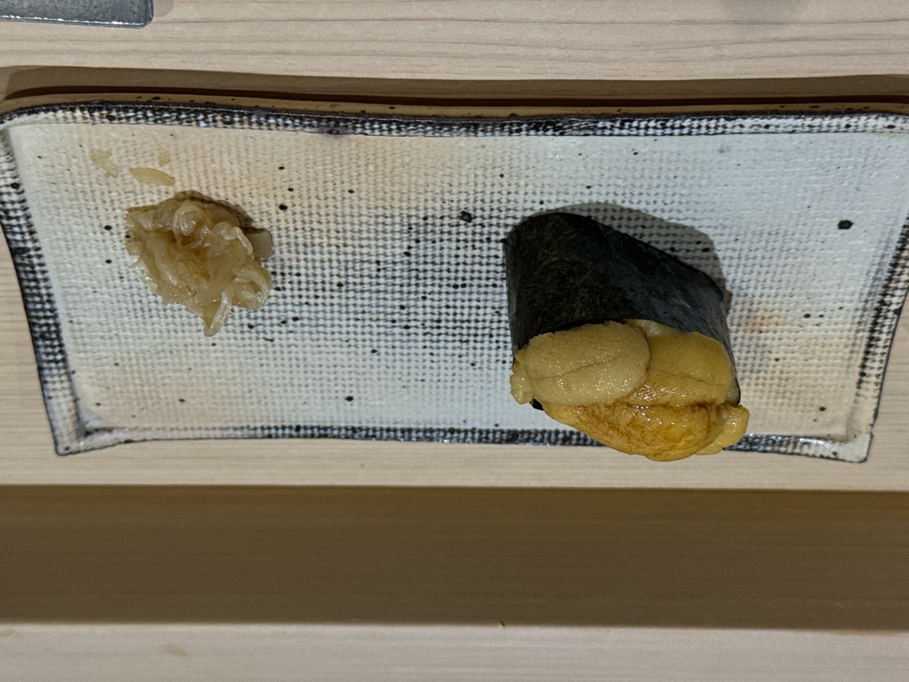 コース終盤の握り。素材の旨味を最大限に引き出した一貫